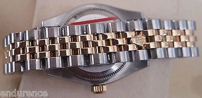 ROLEX LADIES DATEJUST TWO TONE MOTHER OF PEARL DIAMOND DIAL BEZEL LUGS 179173