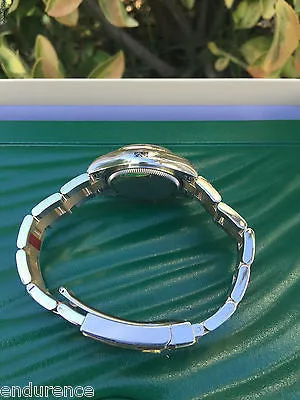 ROLEX LADIES DATEJUST TWO TONE SMOOTH BEZEL OYSTER BRACELET ROMANS MODEL 179163