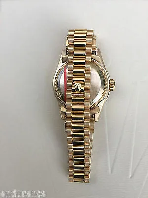 ROLEX LADIES PRESIDENT 18K GOLD 26 mm MOTHER OF PEARL DIAMOND DIAL BEZEL 69178