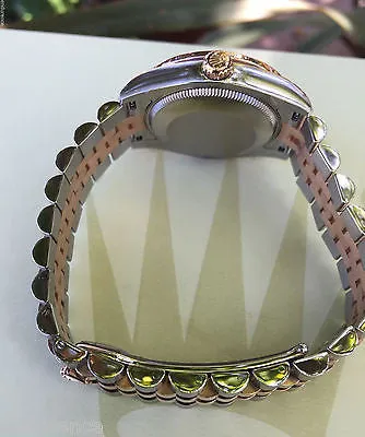 ROLEX MIDSIZE DATEJUST STEEL GOLD 31mm DIAMOND BEZEL JUBILEE DIAL 178241 UNWORN