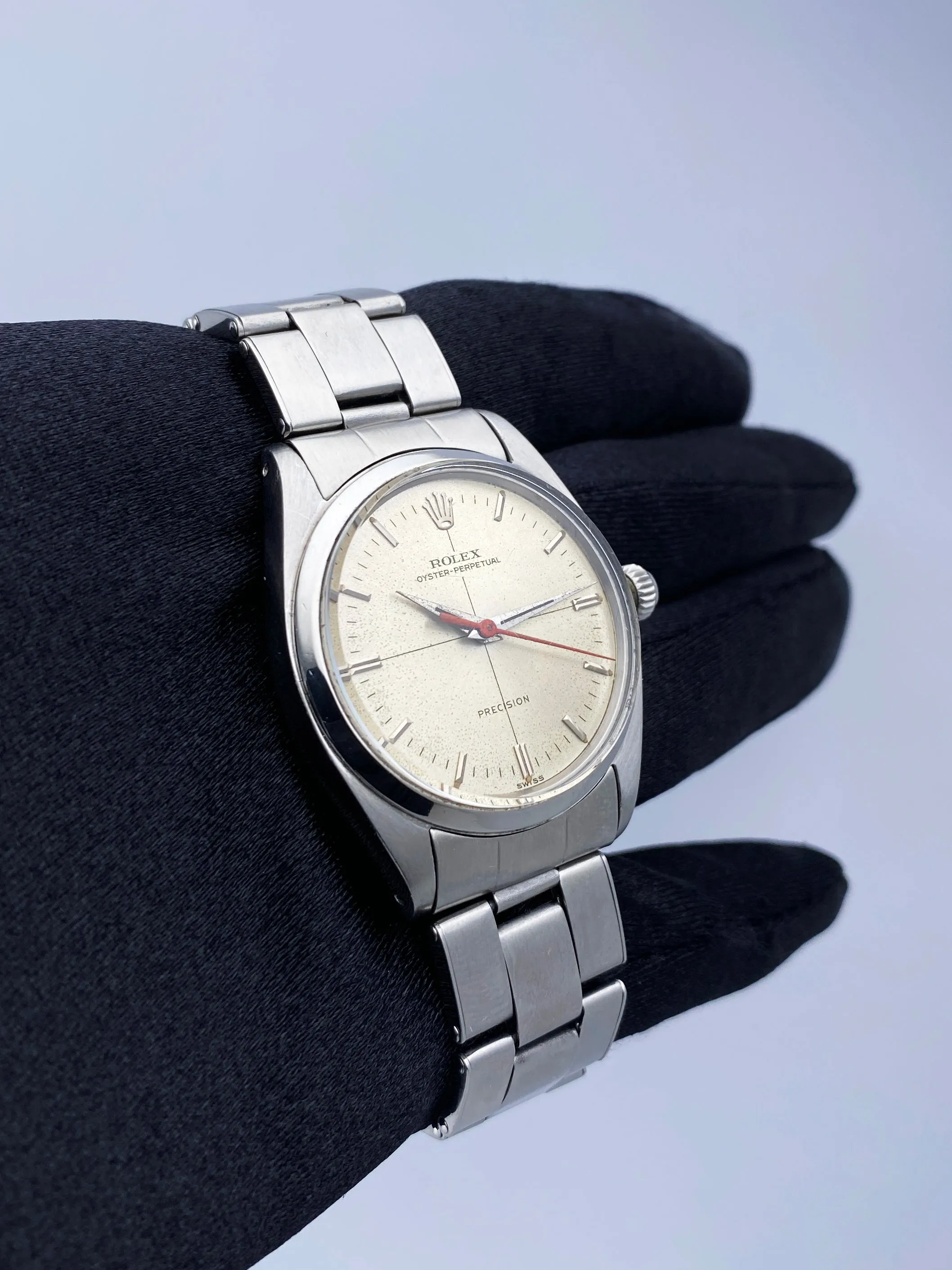 Rolex Oyster Perpetual Precision Tru-Beat 6558 Stainless Steel Mens Watch