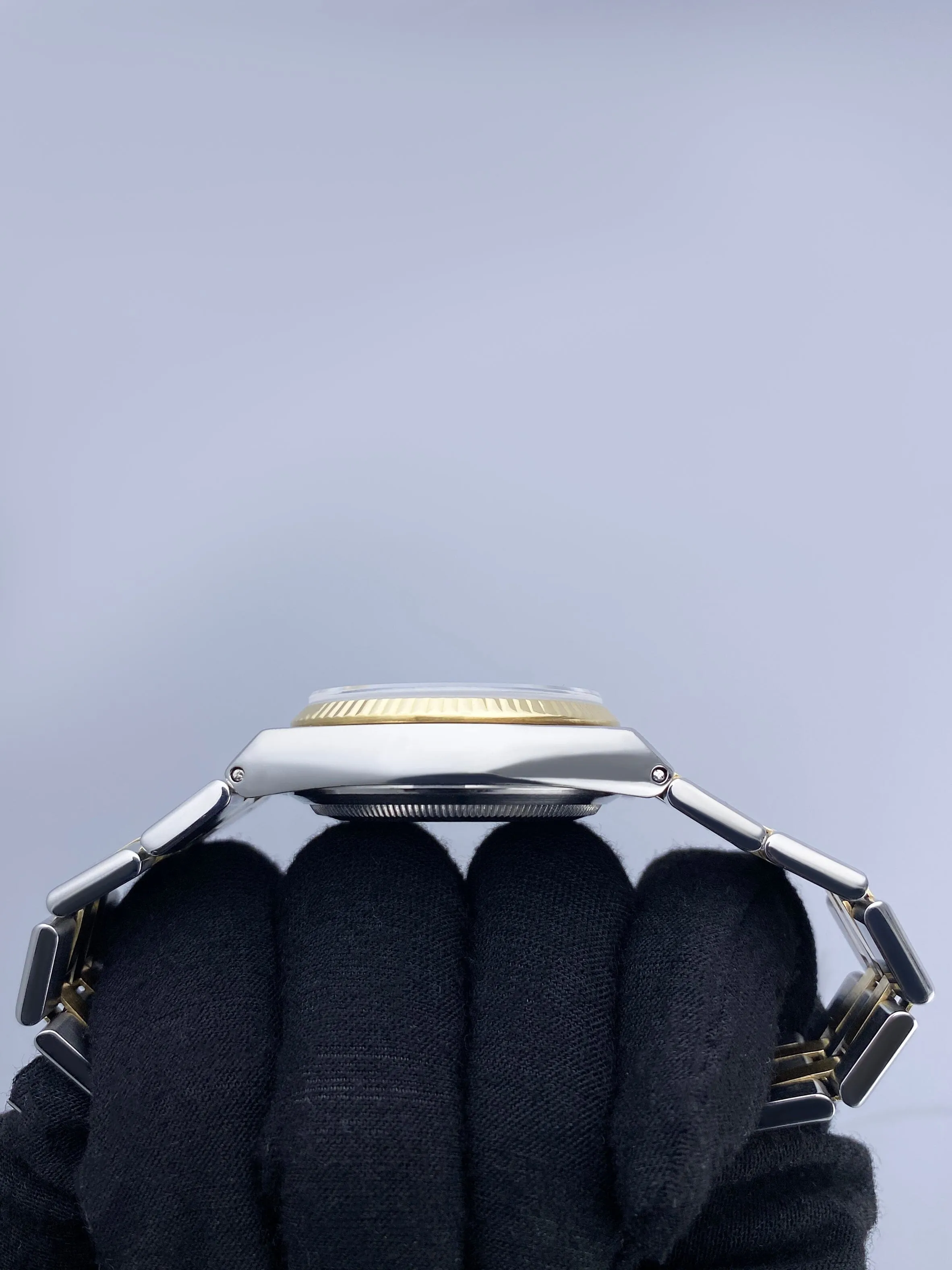 Rolex Oysterquartz Datejust 17013 Blue Dial Two Tone Mens Watch Box Papers