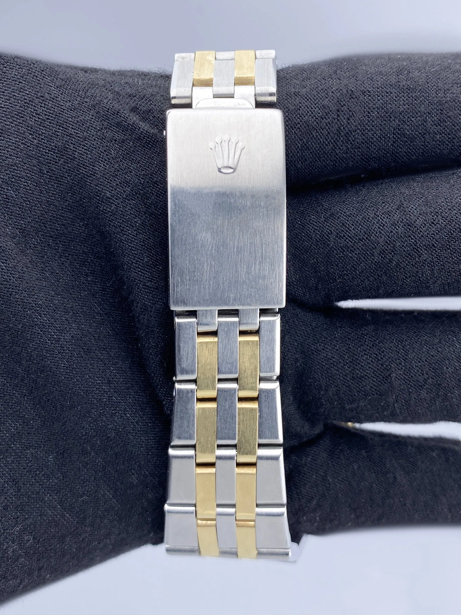 Rolex Oysterquartz Datejust 17013 Blue Dial Two Tone Mens Watch Box Papers