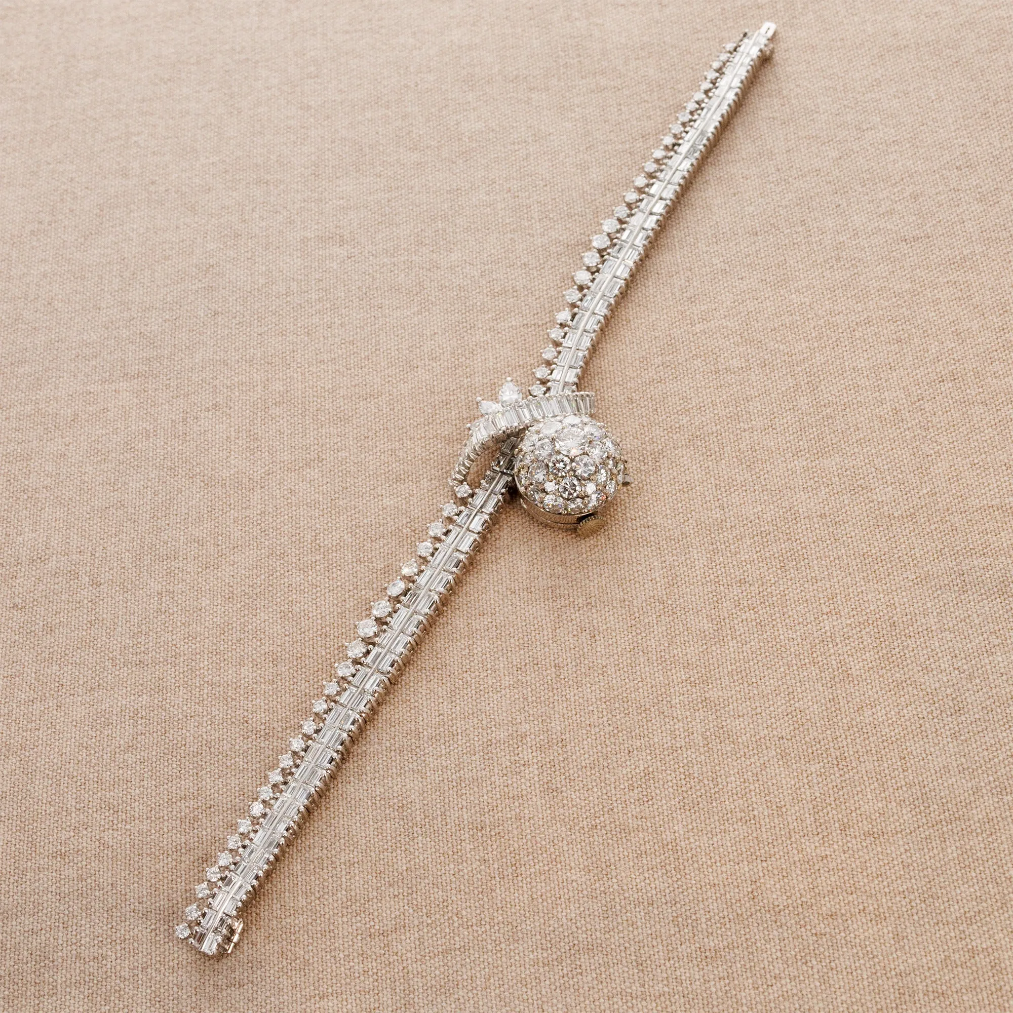 Rolex Platinum and Diamond Cover Watch