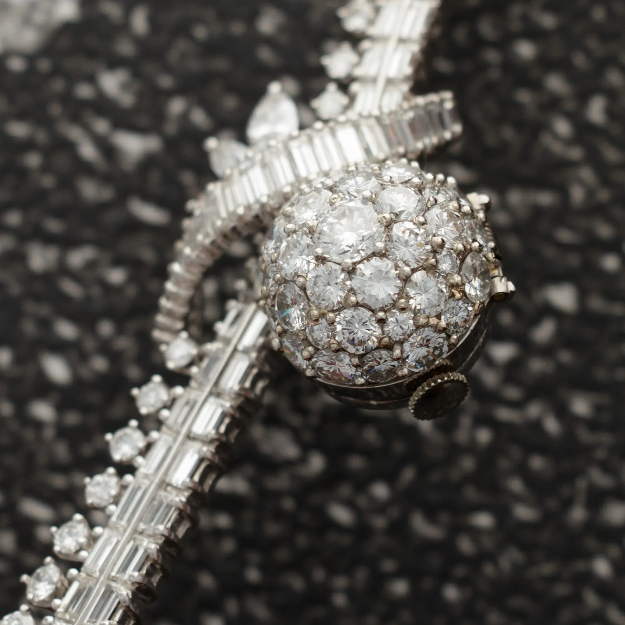 Rolex Platinum and Diamond Cover Watch