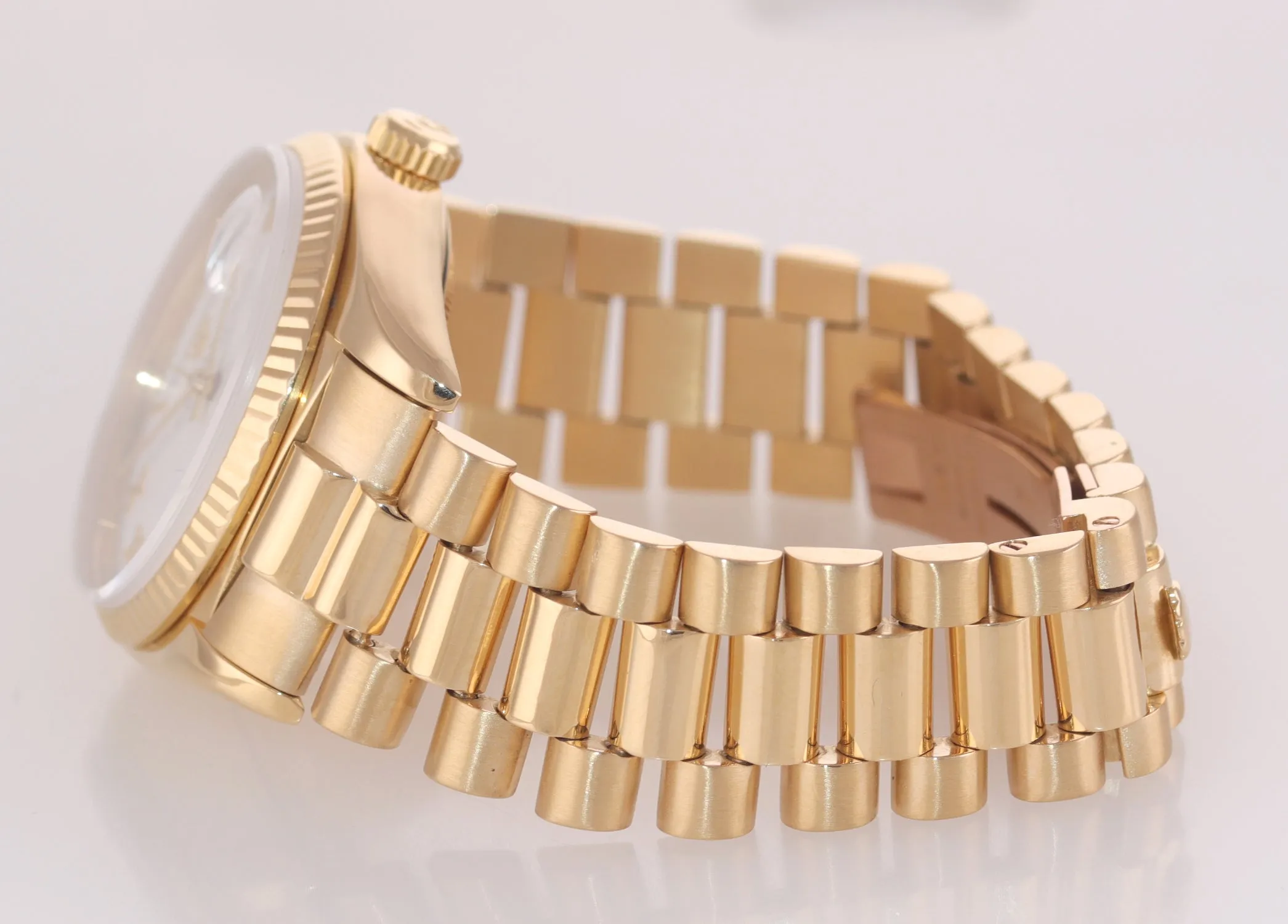Rolex President Day Date 36mm 18038 18k Yellow Gold White Roman Quickset Watch