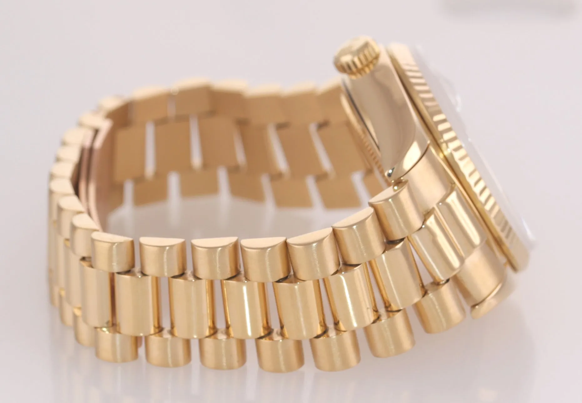 Rolex President Day Date 36mm 18038 18k Yellow Gold White Roman Quickset Watch