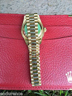 ROLEX PRESIDENT LADIES 18K GOLD 69178 MOTHER OF PEARL PINK DIAMOND DIAL & BEZEL