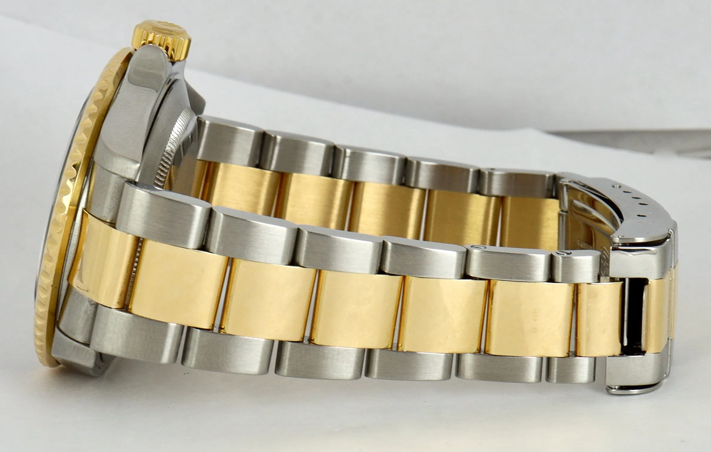 Rolex Submariner Champagne Serti Diamond Sapphire NO HOLES 16613 SEL Two-Tone