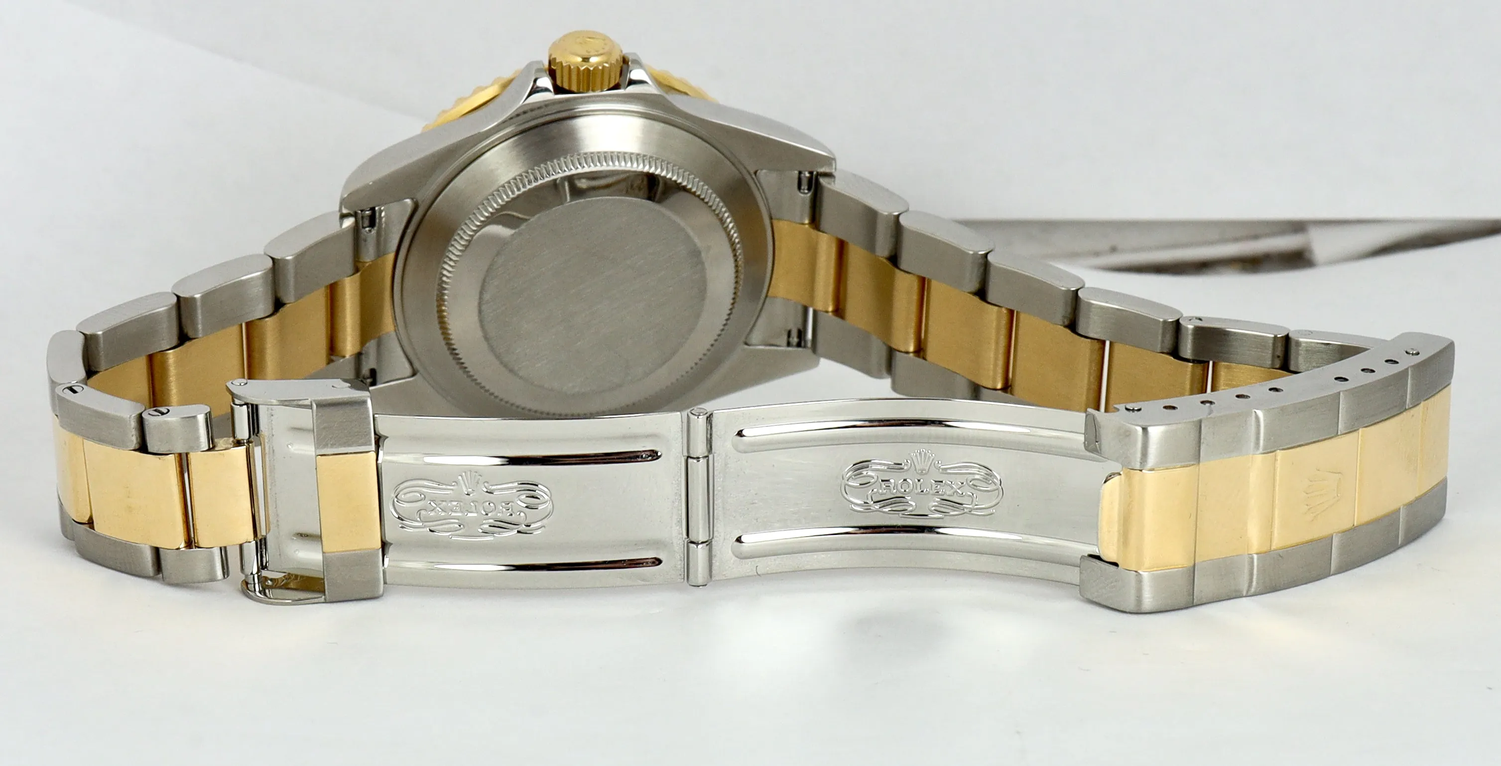 Rolex Submariner Champagne Serti Diamond Sapphire NO HOLES 16613 SEL Two-Tone