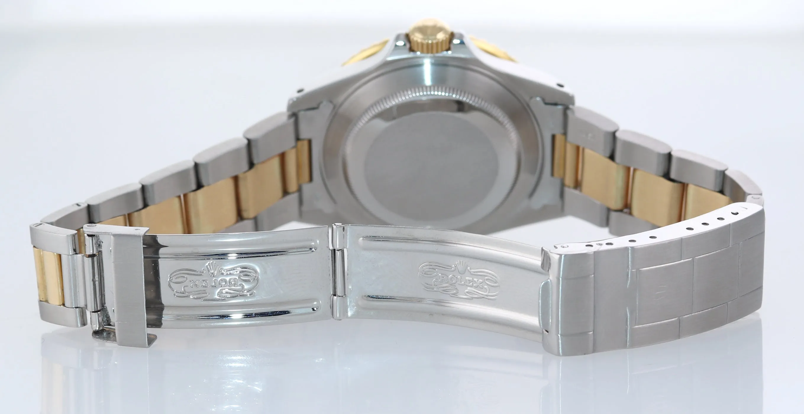 Rolex Submariner Date 16803 18K Gold Steel Two Tone Blue Watch Box