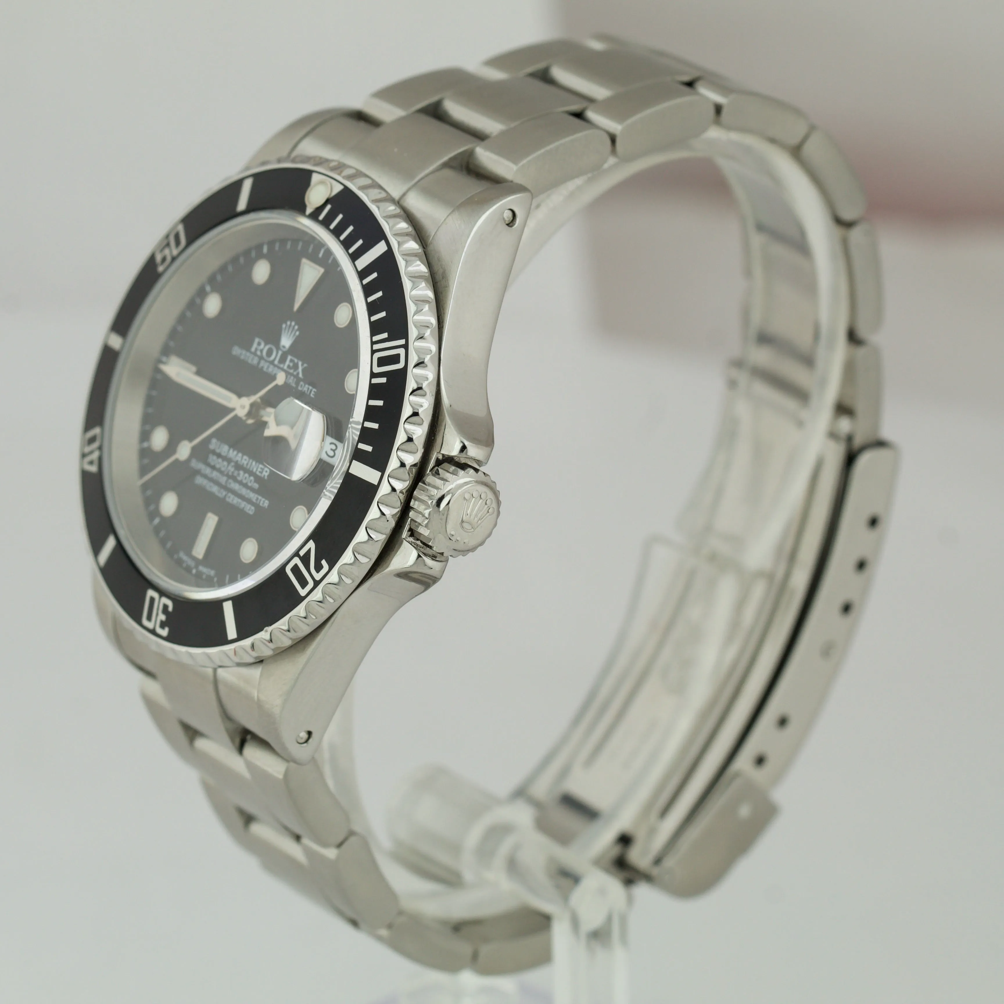 Rolex Submariner Date SEL 40mm Black Stainless Steel P Dive Watch 16610 BOX