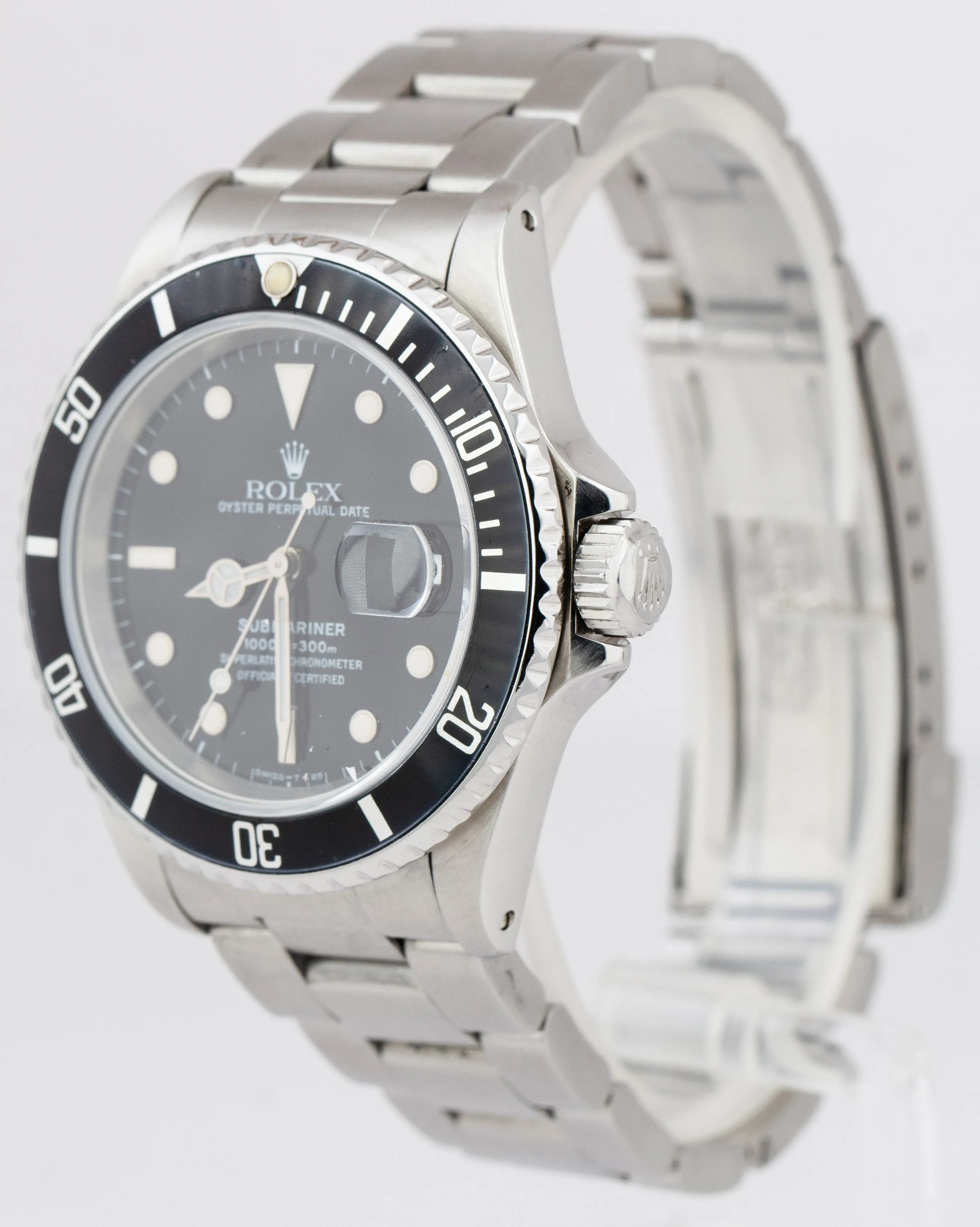 Rolex Submariner Date Stainless Steel Black Automatic Oyster Dive Watch 16610