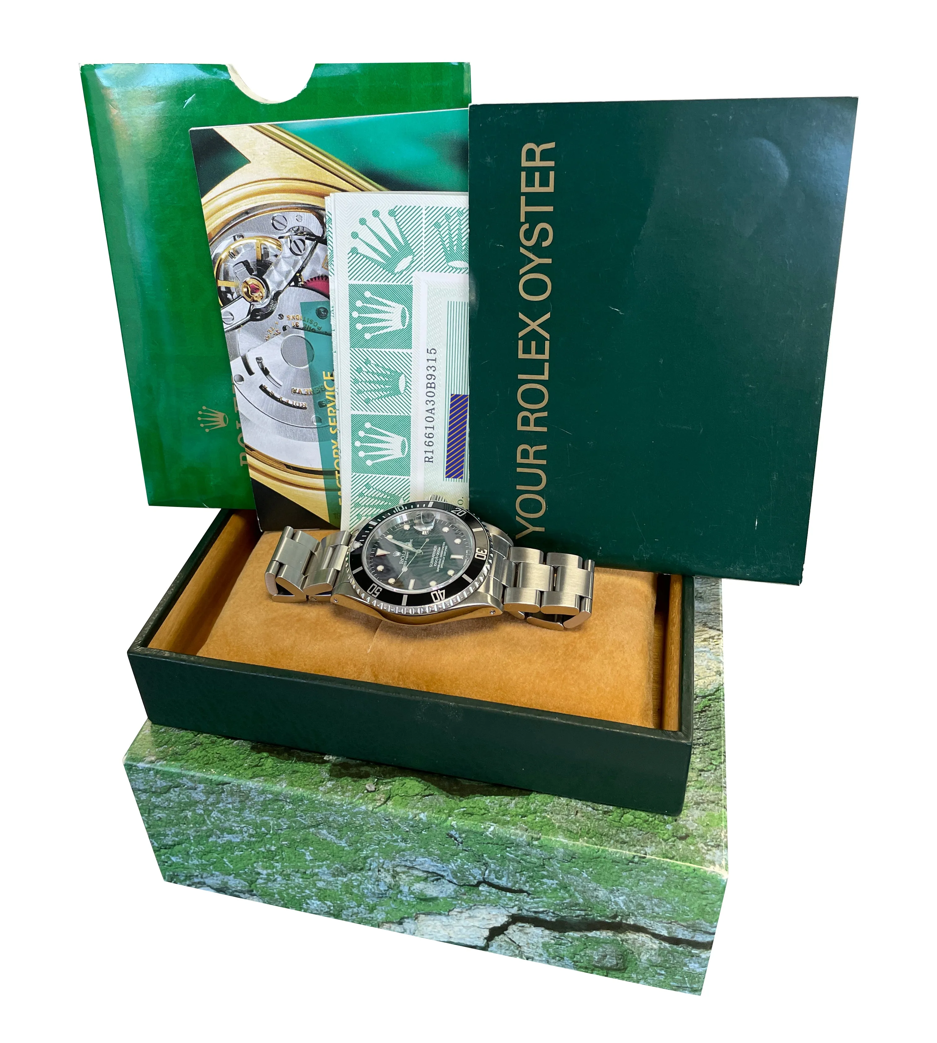 Rolex Submariner Date Tritium 16610 40mm Black Stainless Steel Watch BOX PAPERS