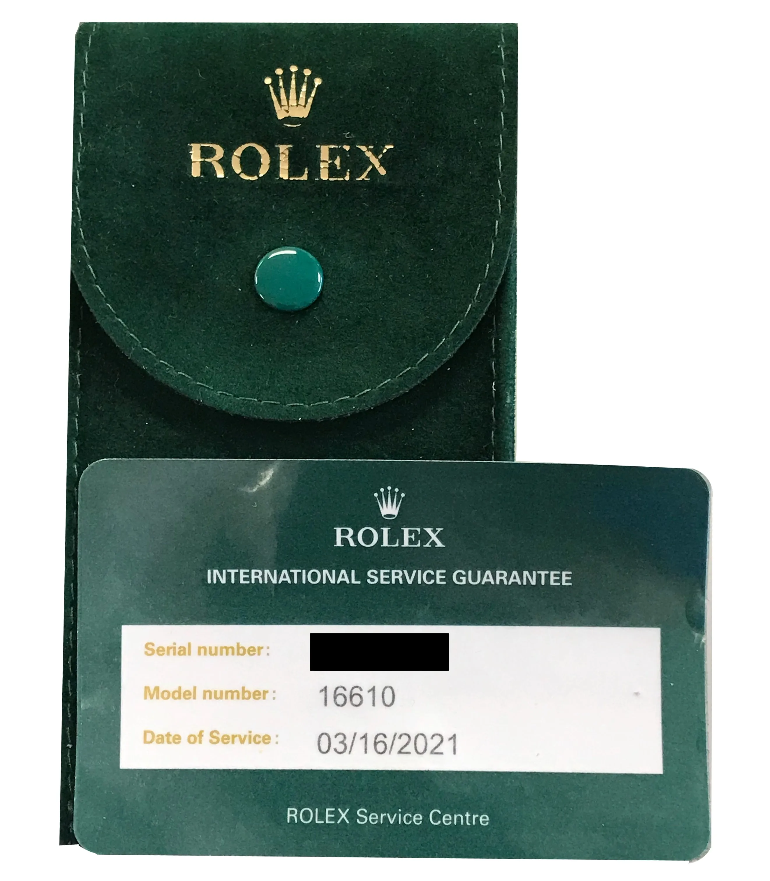 Rolex Submariner Date Tritium 16610 40mm Black Stainless Steel Watch