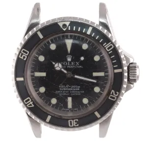 Rolex Submariner Vintage 5512 Matte Maxi Black Stainless Steel Watch 40mm