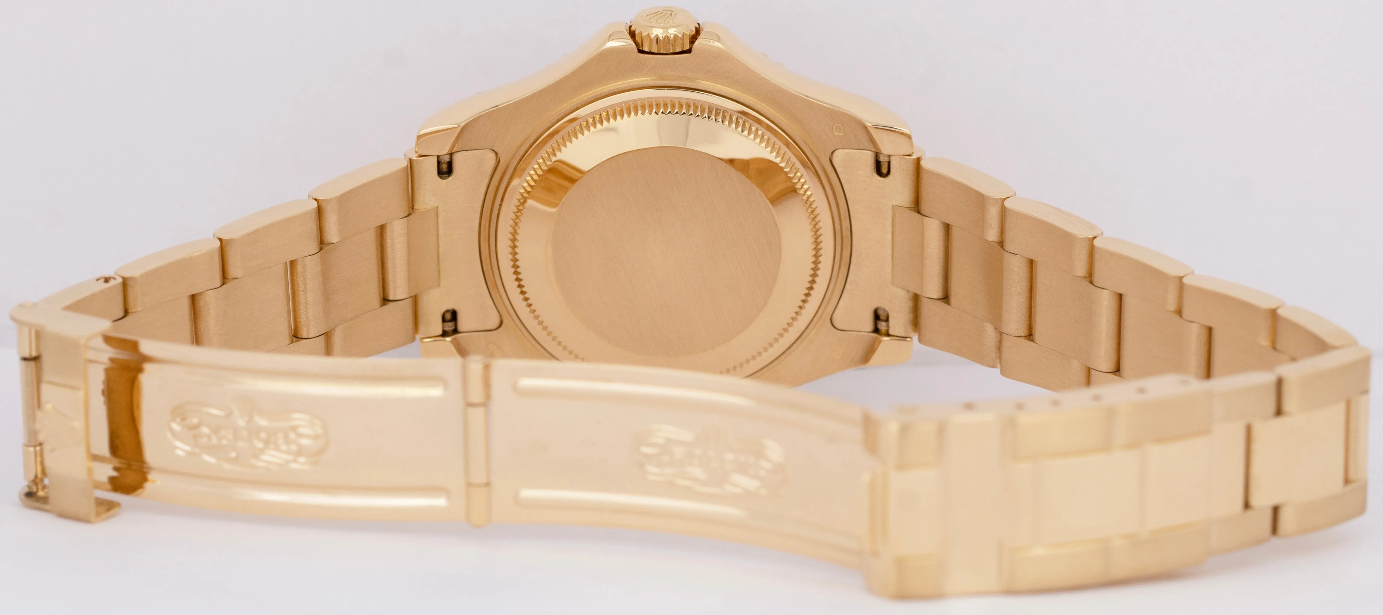Rolex Yacht-Master 18K Yellow Gold 35mm White Oyster Automatic Watch 68628
