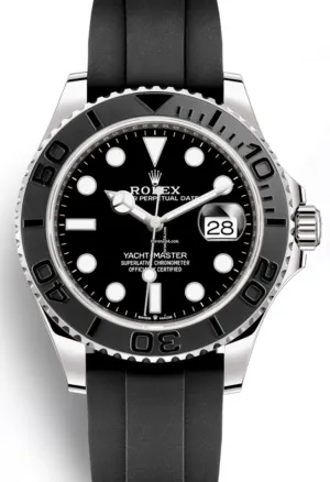 Rolex Yacht-Master 42mm 18k White Gold Ceramic Bezel On Oysterflex 226659 New 2023