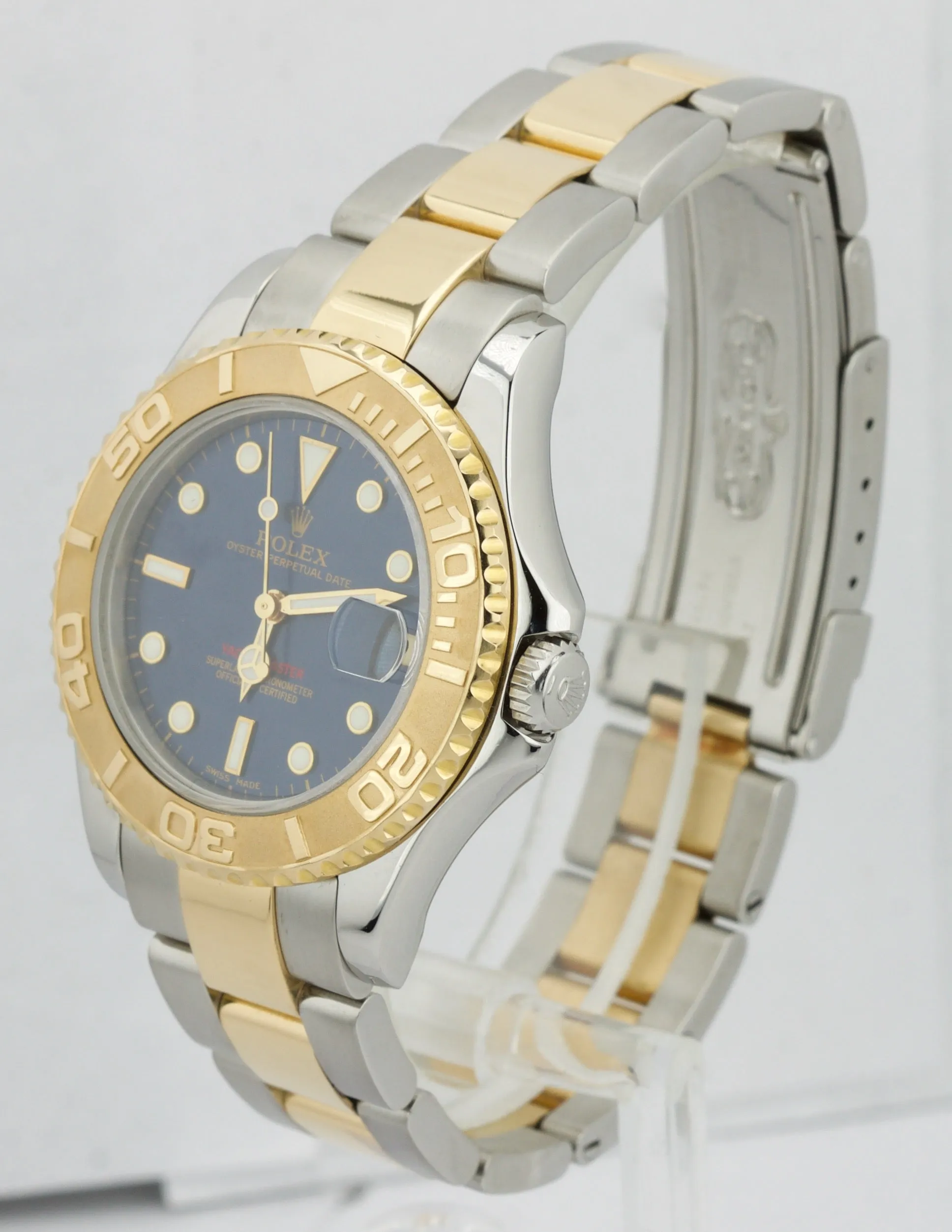 Rolex Yacht-Master 68623 Blue T 35mm SWISS MADE LUME 18K Two Tone Gold Watch