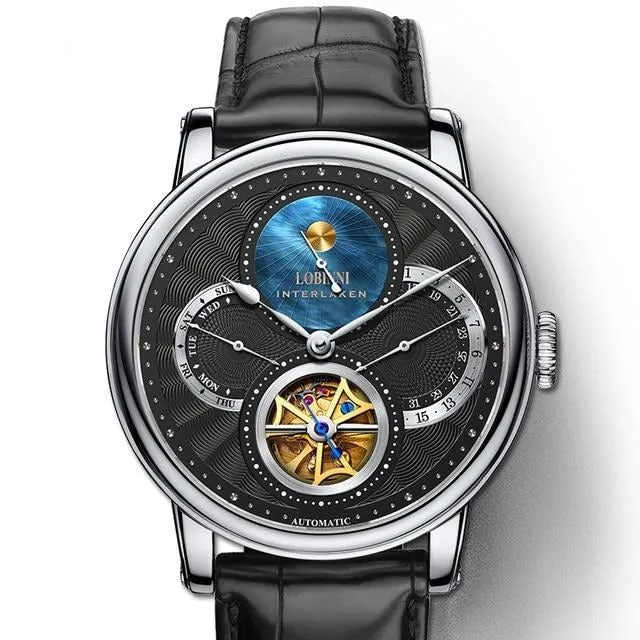 Rome dial Automatic gear Mechanical Leather Cost wrist watch