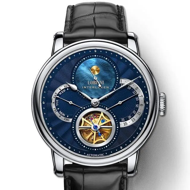 Rome dial Automatic gear Mechanical Leather Cost wrist watch