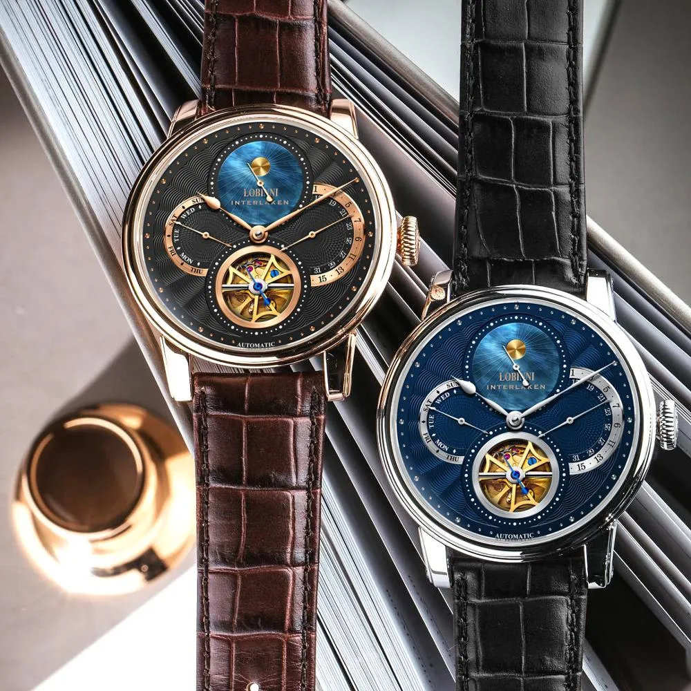 Rome dial Automatic gear Mechanical Leather Cost wrist watch