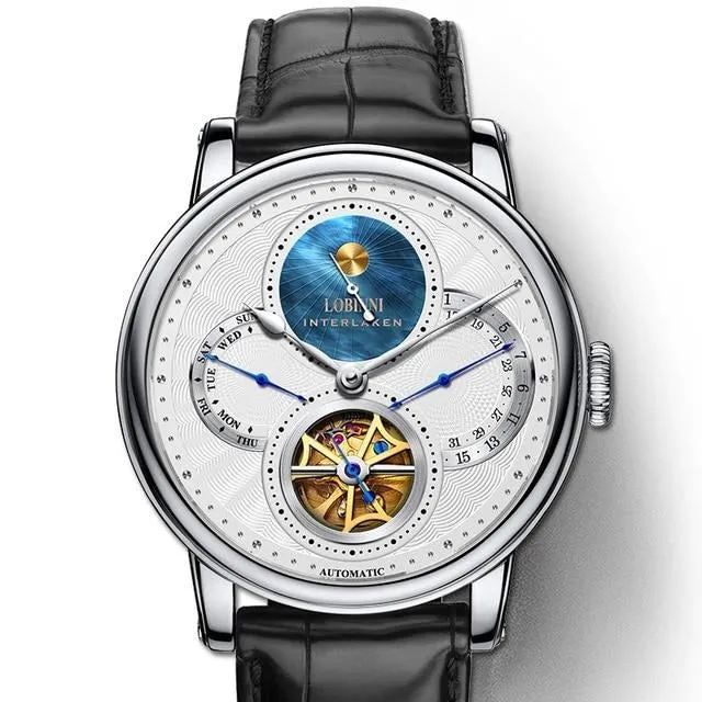 Rome dial Automatic gear Mechanical Leather Cost wrist watch