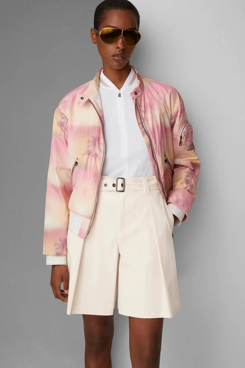 Romira Peach & Pink Print Blouson Jacket