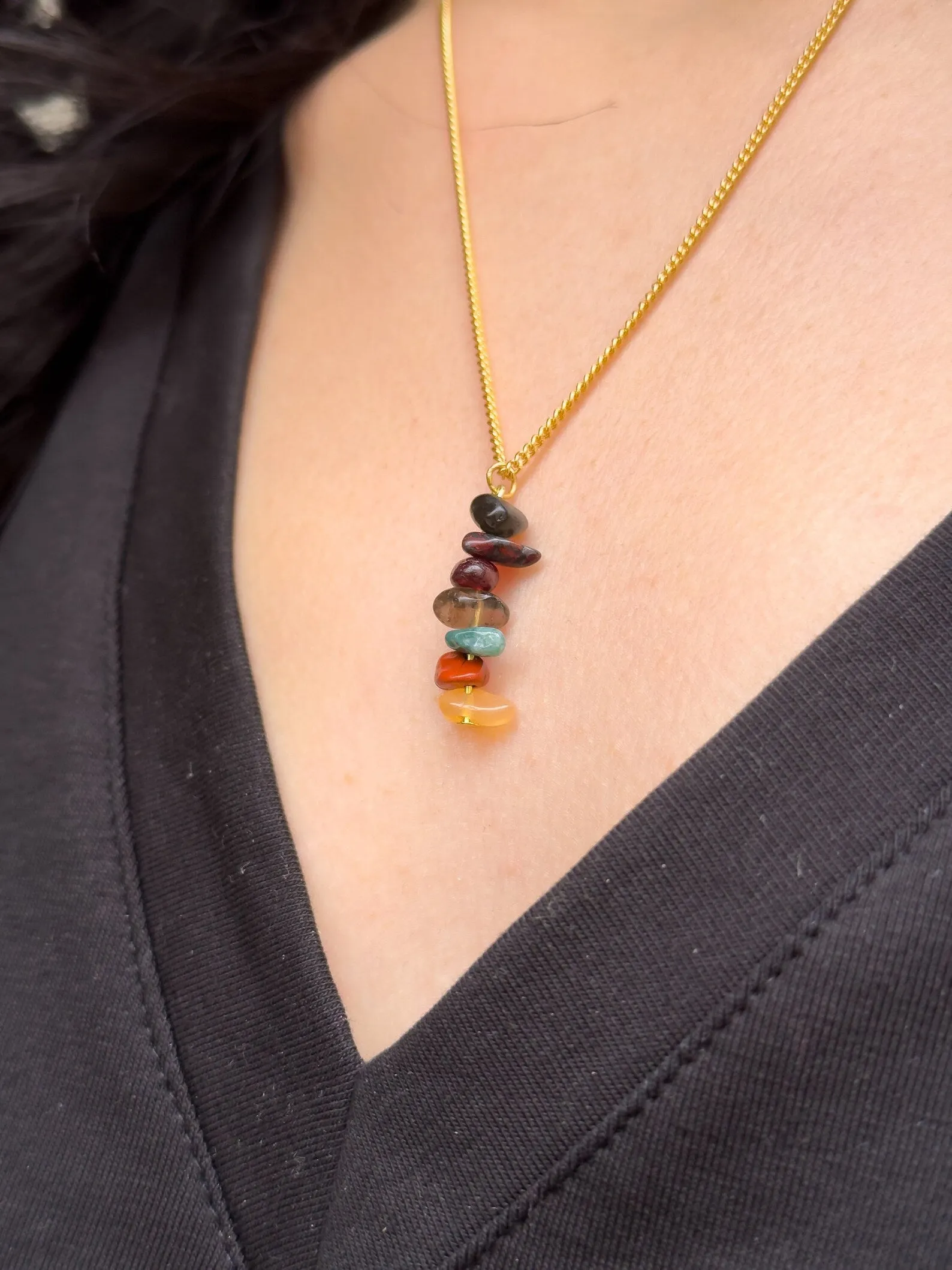 Root Chakra Dangling Necklace