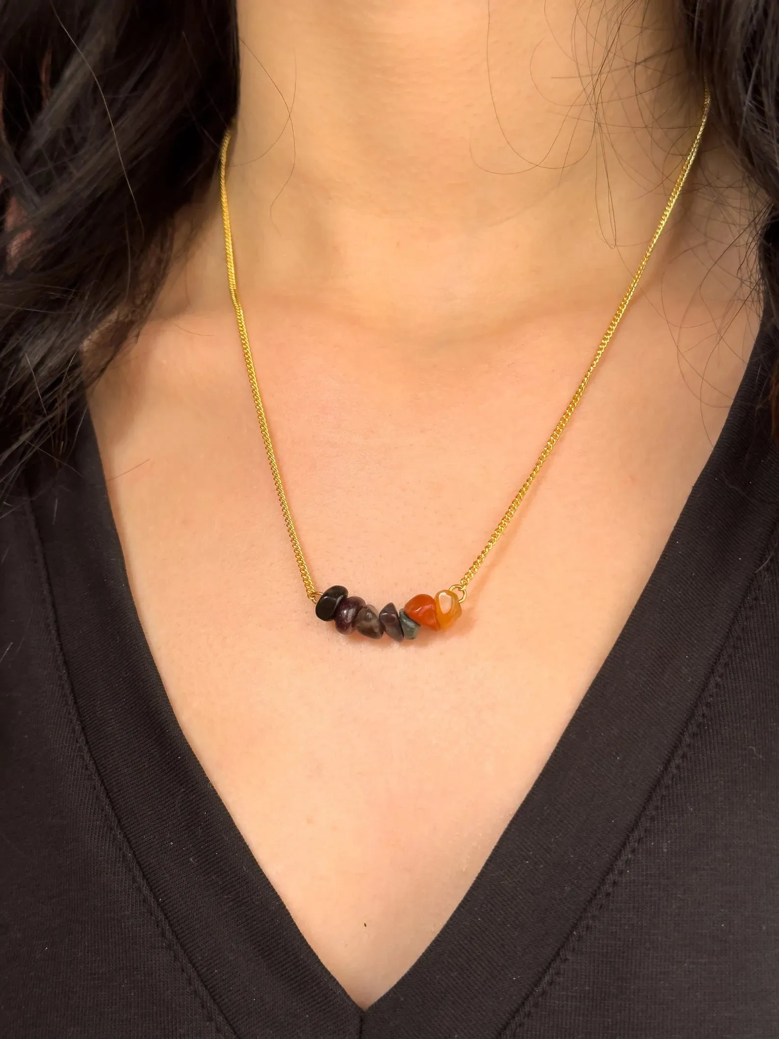 Root Chakra Gemstone Necklace
