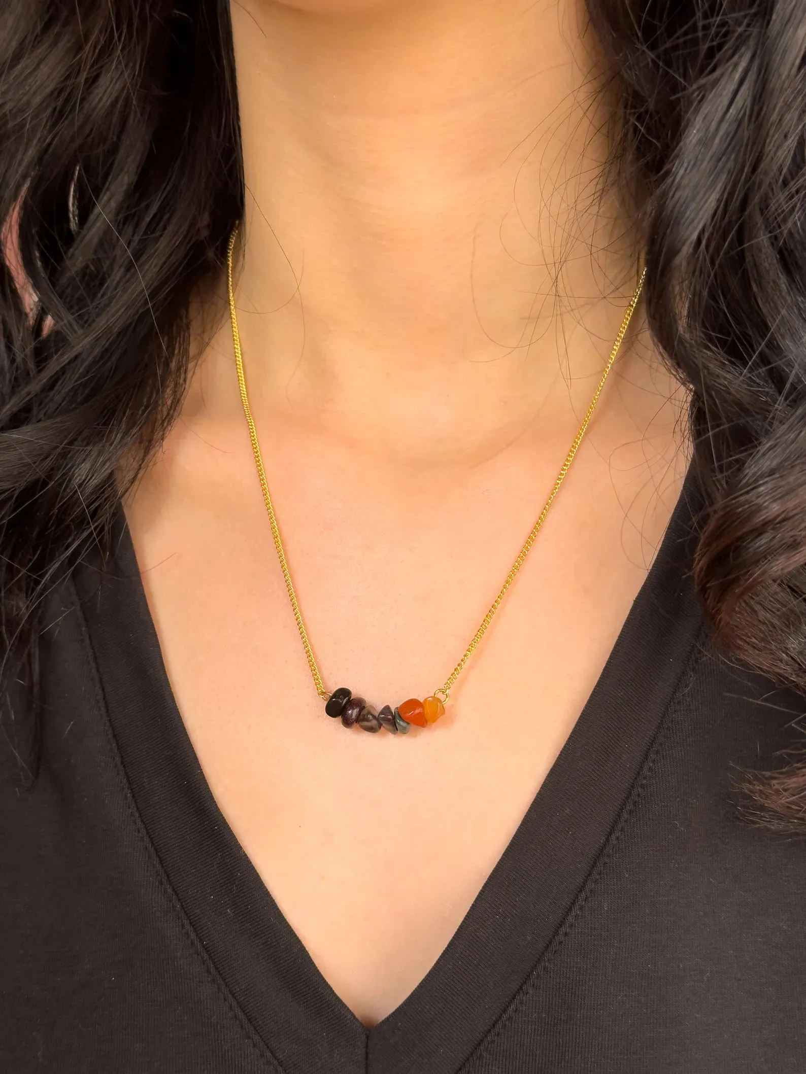 Root Chakra Gemstone Necklace