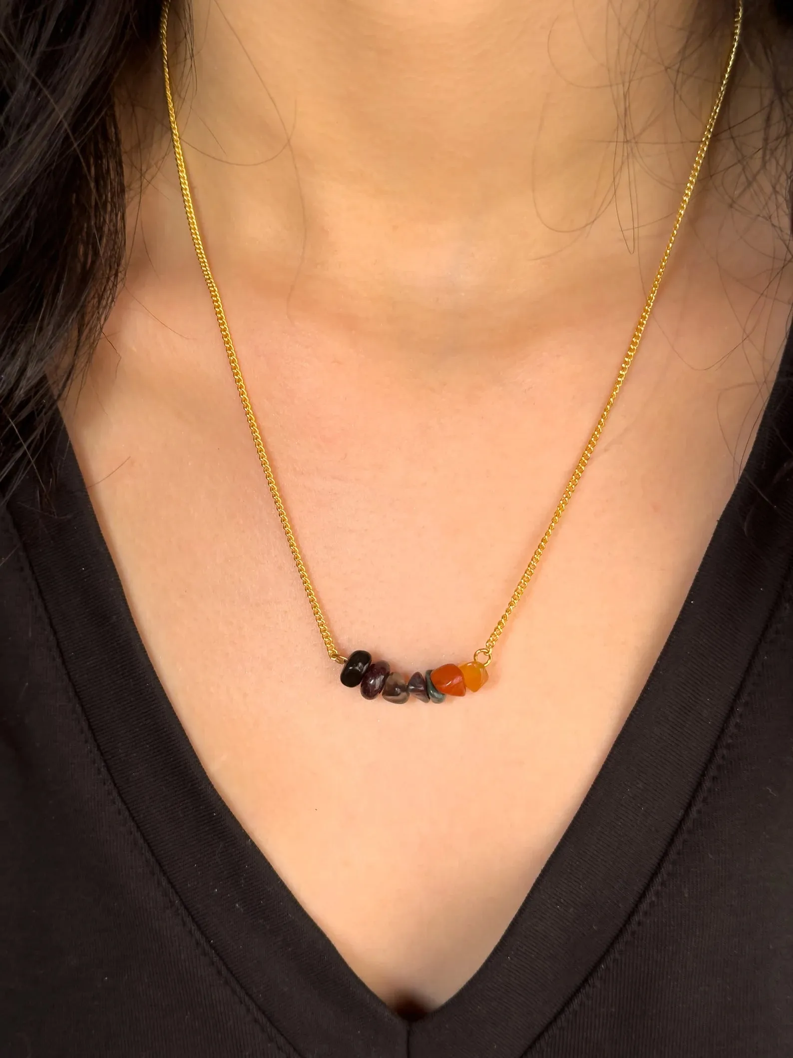 Root Chakra Gemstone Necklace