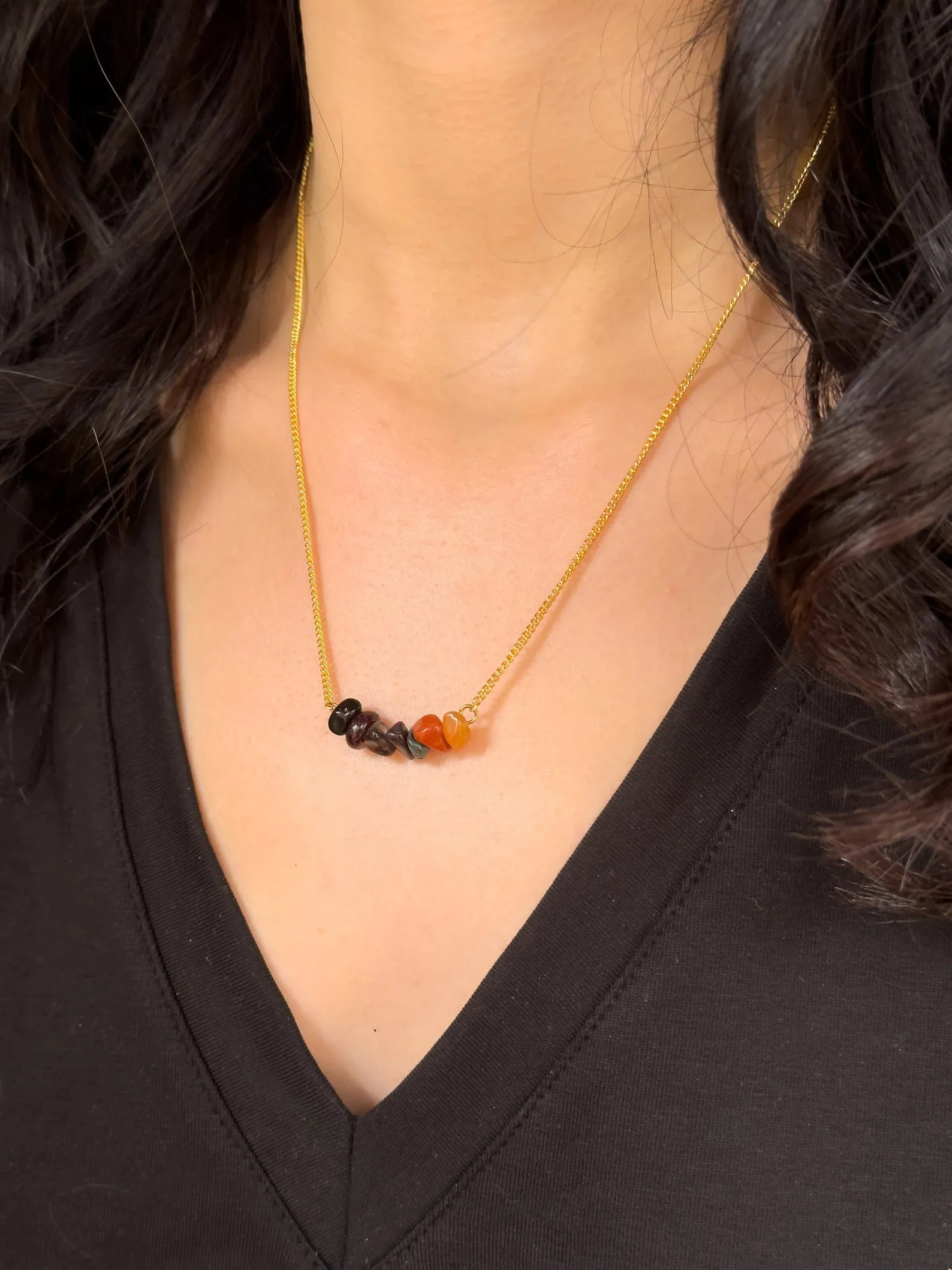 Root Chakra Gemstone Necklace
