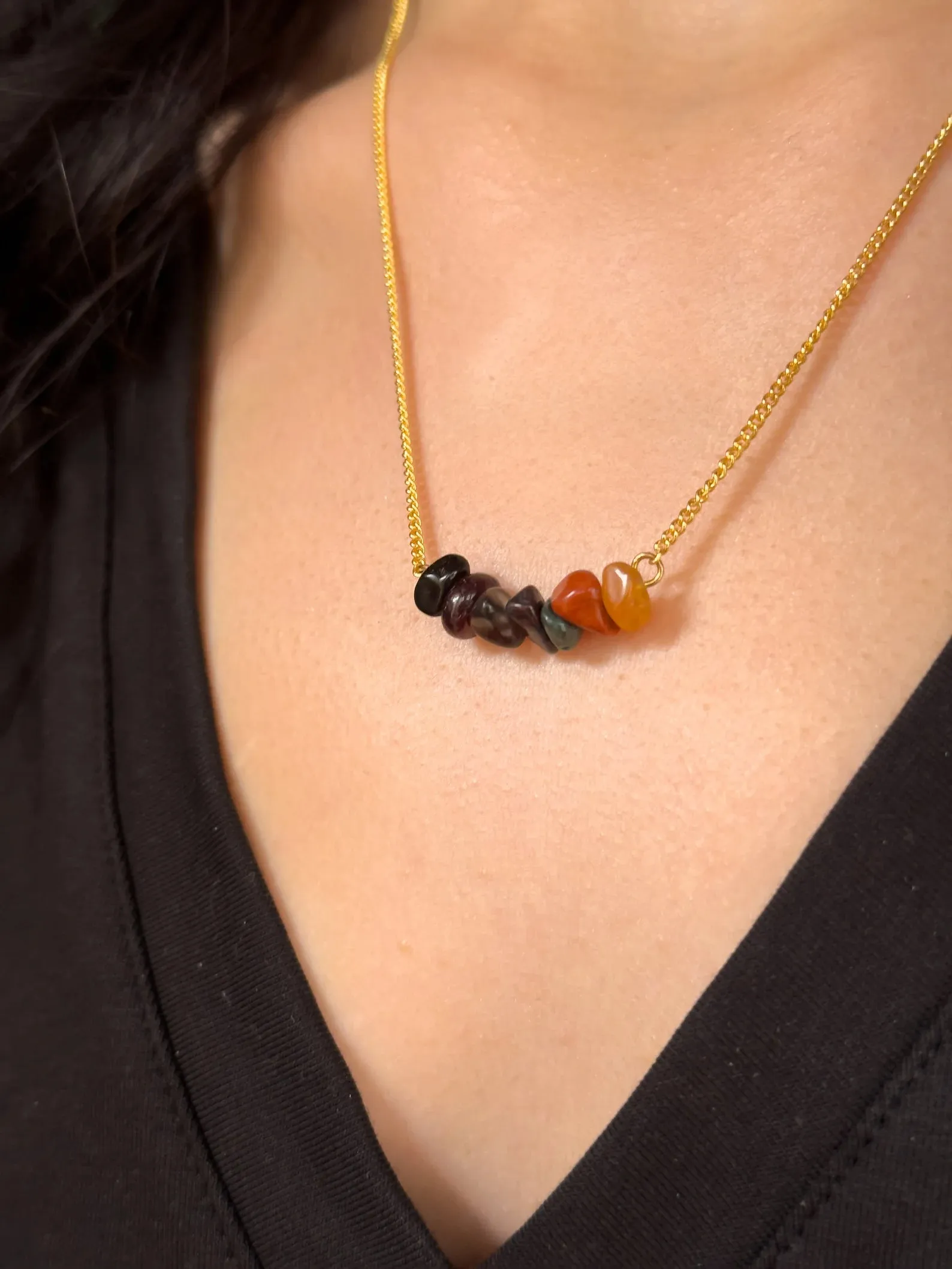 Root Chakra Gemstone Necklace