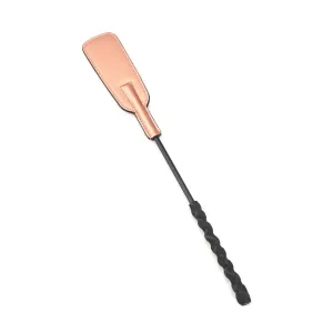 Rose Gold Memory Foam Short Leather Riding Crop