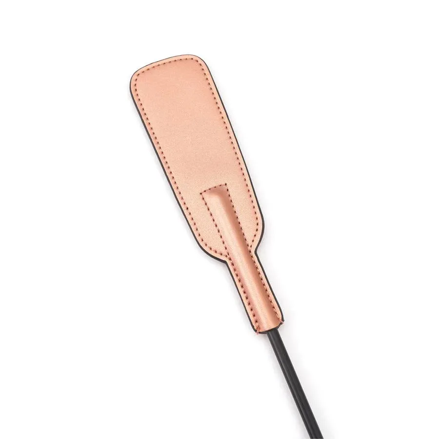 Rose Gold Memory Foam Short Leather Riding Crop
