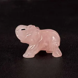 Rose Quartz Elephant Crystal