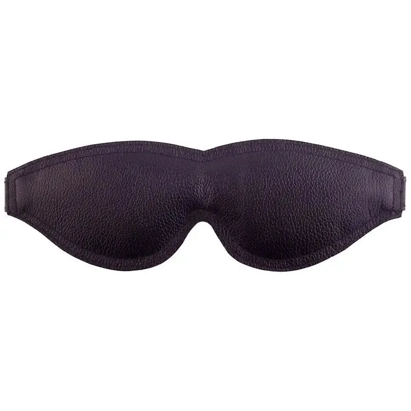 Rouge Garments Large Black Bondage Blindfold Eye Mask with Buckles