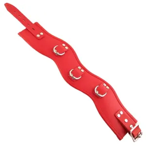 Rouge Garments Red Padded Posture Collar with Adjustable Buckles