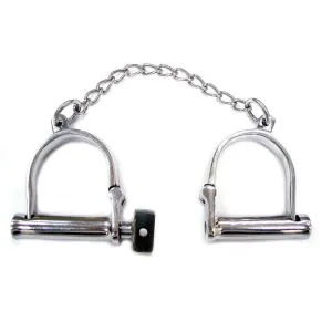 Rouge Garments Stainless Steel Silver Wrist Shackle Restraints