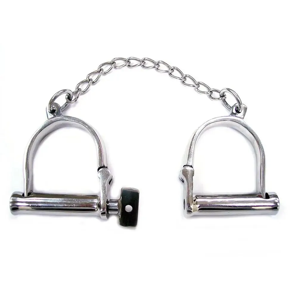 Rouge Garments Stainless Steel Silver Wrist Shackle Restraints