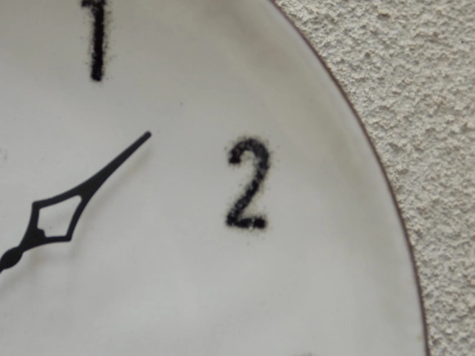 Round Bovano Black & White Enameled Plate Clock, Quartz