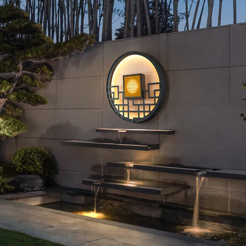 Round Garden Wall Lamp