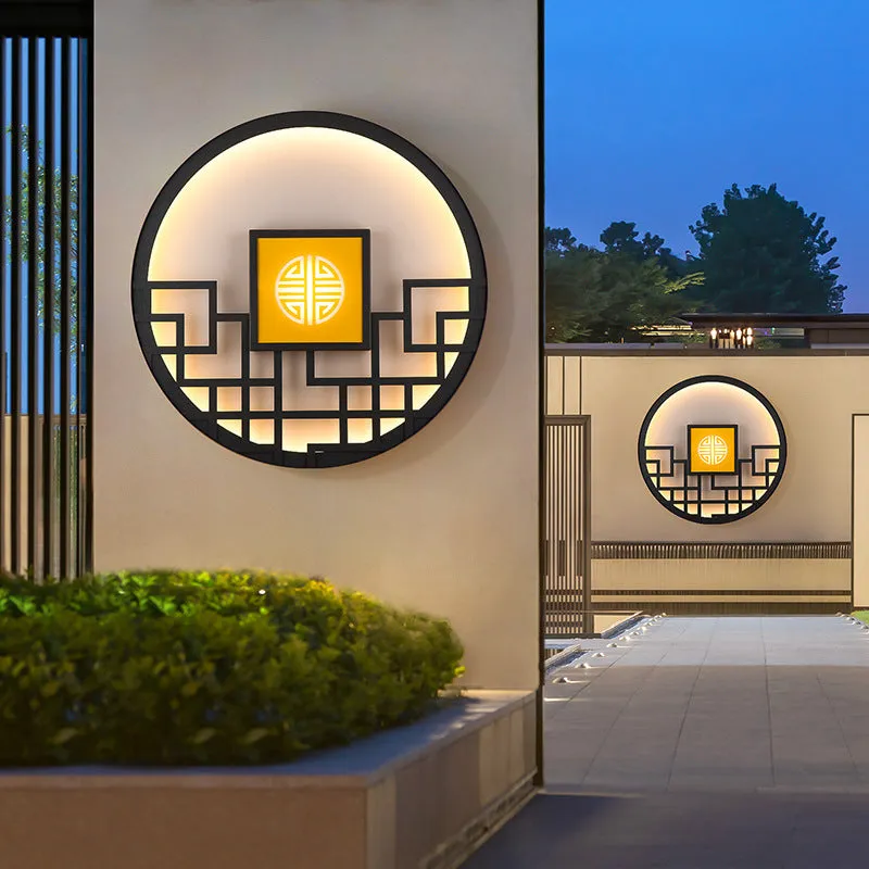 Round Garden Wall Lamp