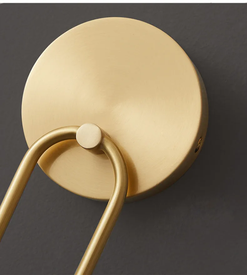 Round Golden Antler Wall Lamp