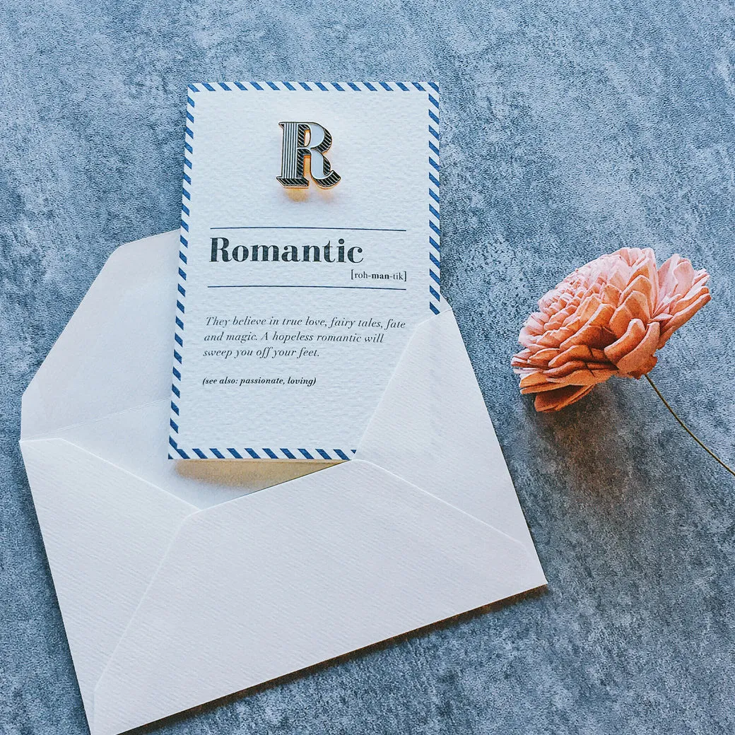 R/Romantic Pin Badge and Card