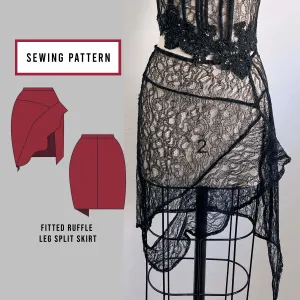 Ruffle Skirt With Split Sewing Pattern