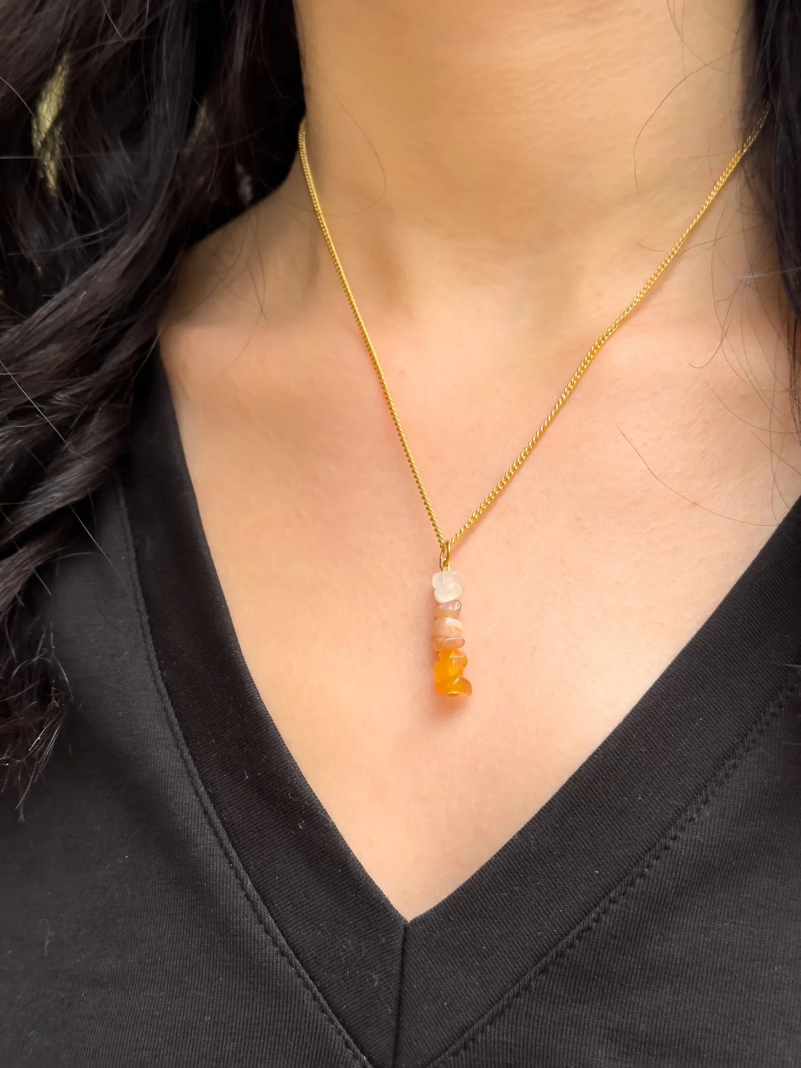 Sacral Chakra Dangling Necklace