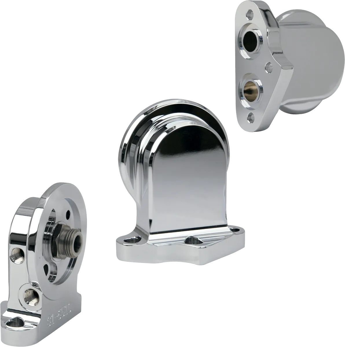 S&S Cycle 106-3884 Oil Filter Mounting Bracket Kit - Chrome
