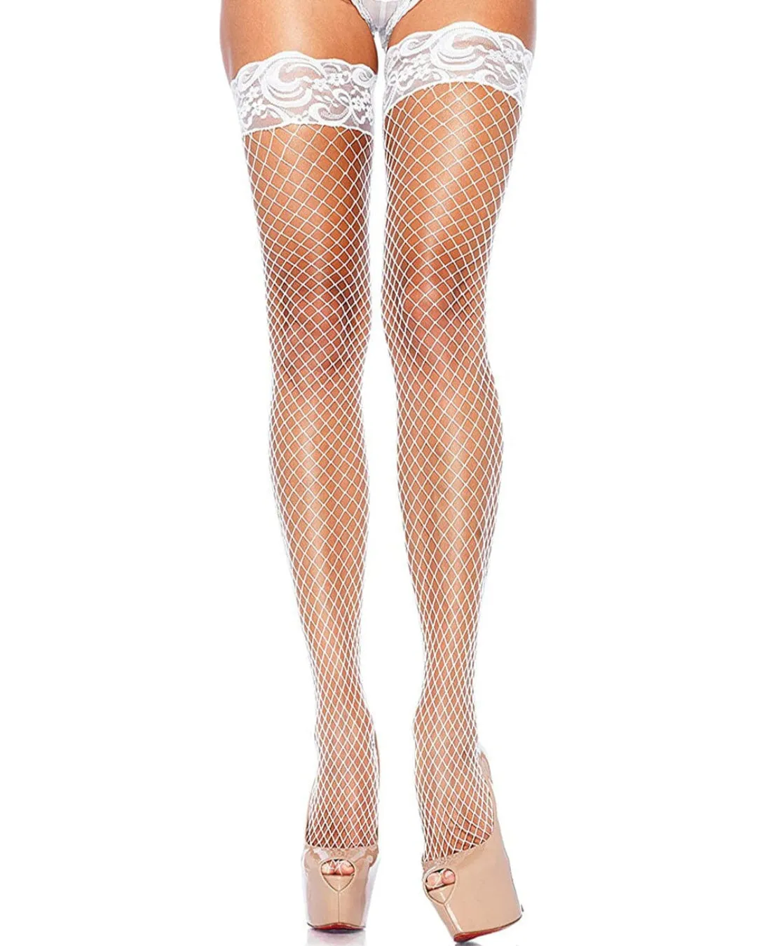 Scandals Lace Top Fishnet Stockings - Sexy and Seductive Lingerie
